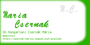 maria csernak business card