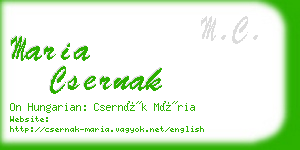 maria csernak business card